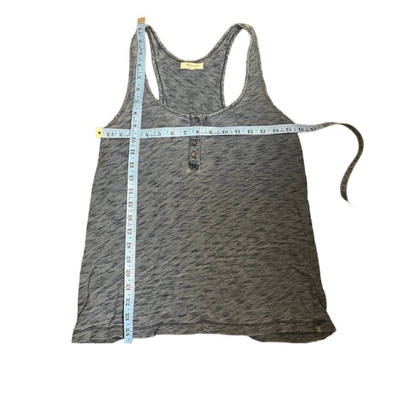 Y2K Elena Gilbert MADEWELL Henley Blue 100 % soft cotton Racer Back Tank SZ S - Picture 13 of 15